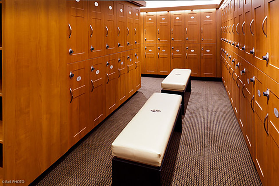 Image of the locker room